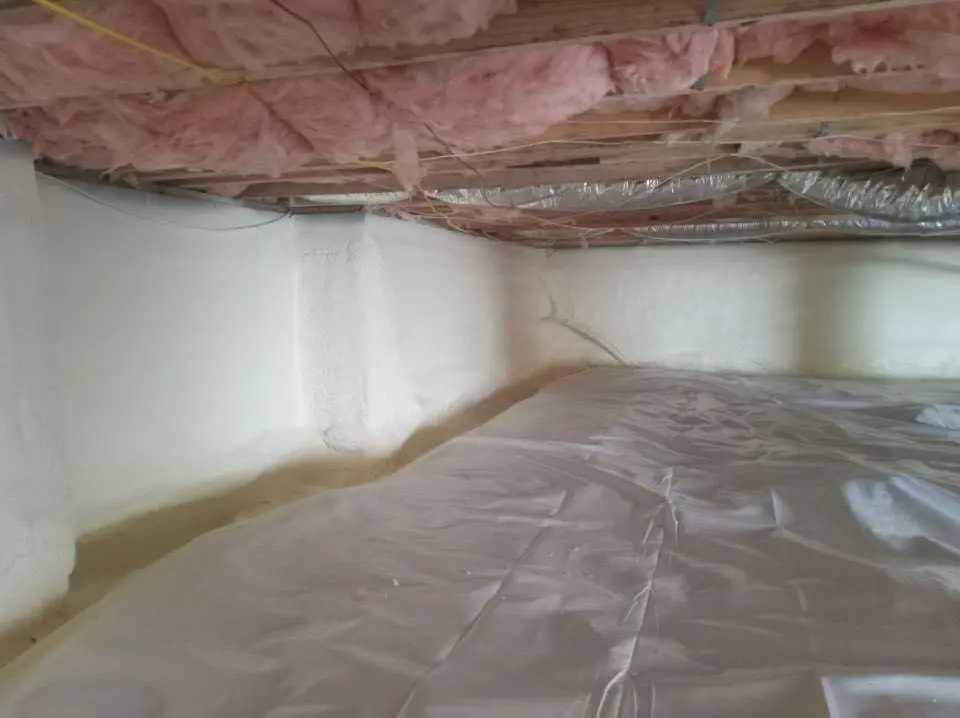 Crawl space encapsulation with closed-cell spray foam for Attic Insulation in Pike Creek